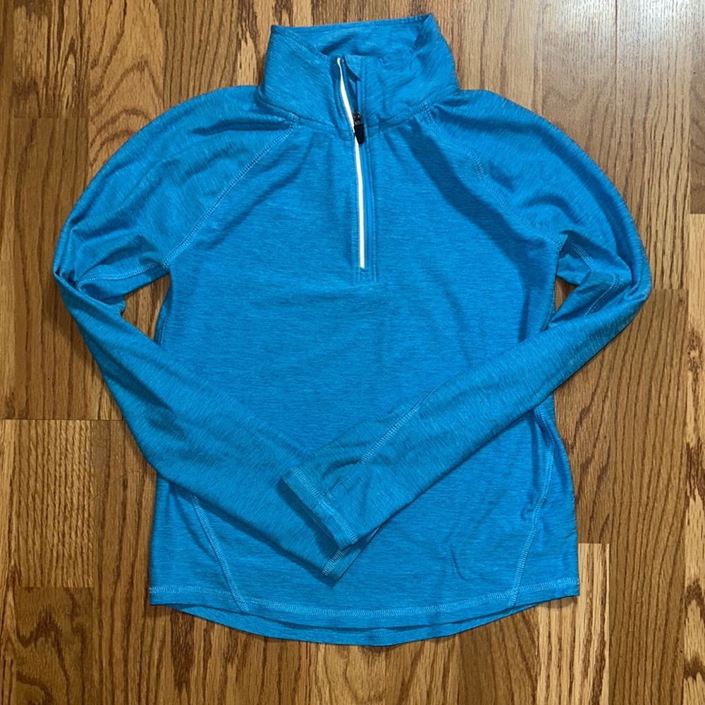 Girls Blue Quarter-Zip Top Old Navy Activewear